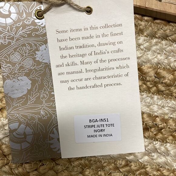 NWT Antik Kraft Tote Jute Bag - Picture 9 of 9